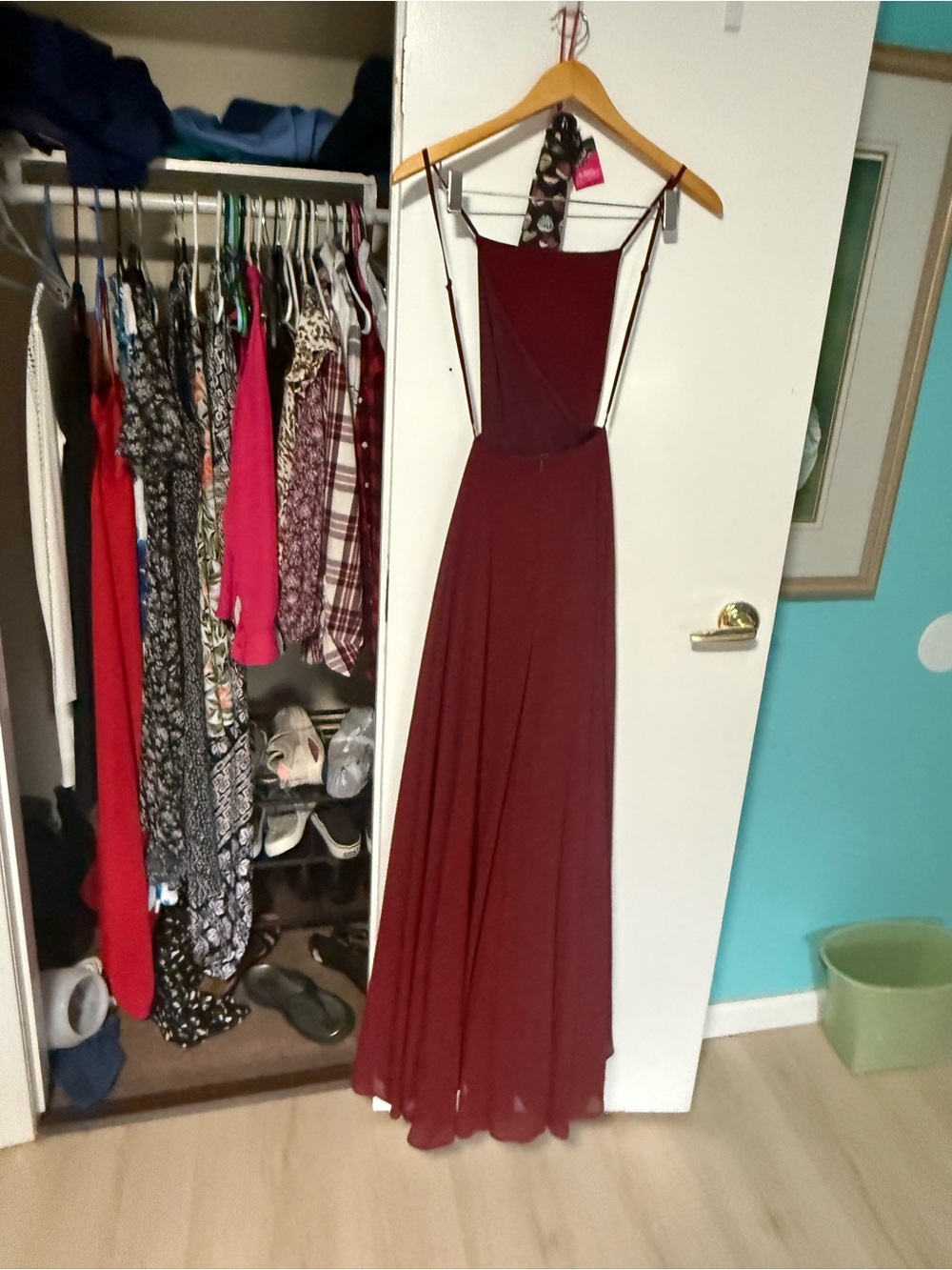 Lulu's Burgundy Sleeveless Maxi Dress